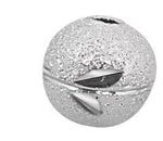 Separador Metal Polvo de Estrella Grabado Hojas 6 mm Bano Plateado