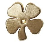 Separador Chapa de Oro 14K Trebol 8 mm