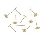 Poste Para Arete Chapa de Oro