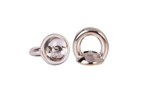 Terminal Acabado Metalico Dorado Claro Redondo 12 mm