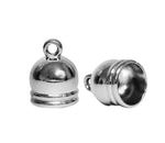 Capuchon Acabado Metalico Plateado 10x10 mm