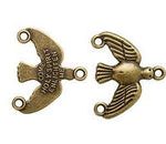 Y para Rosario Pewter Espiritu Santo Oro Viejo 22x14 mm