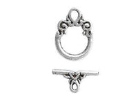 Broche Marinero Pewter Grabado Sencillo Plateado 20x18 mm