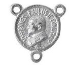 Y para Rosario Pewter Juan Pablo II Plateada 12 mm