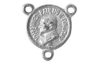 Y para Rosario Pewter Juan Pablo II Plateada 12 mm