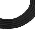 Katsuki Cuentas de Caucho 4 mm Negro