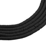 Katsuki Cuentas de Caucho 6 mm Negro