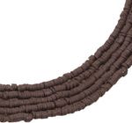 Katsuki Cuentas de Caucho 4 mm Café