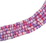 Katsuki Cuentas de Caucho 4mm Multicolor Morado/Rojo/rosa/coral
