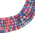 Fimo Katsuki Cuentas de Caucho 6 mm Multicolor rosa/azul/morado/fucsia/lila