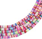 Katsuki Cuentas de Caucho 4 mm Multicolor Fucsia / Azul / Rojo / Amarillo / Rosa Pastel / Verde / Lila / Negro