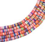 Katsuki Cuentas de Caucho 6 mm Multicolor Naranja / Rosa / Verde Limon / Azul