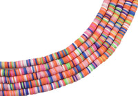 Katsuki Cuentas de Caucho 6 mm Multicolor Naranja / Rosa / Verde Limon / Azul