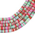 Katsuki Cuentas de Caucho 6 mm Multicolor Fucsia / Aqua / Verde / Verde Claro / Lila / Rosa Pastel