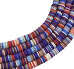 Katsuki Cuentas de Caucho 6 mm Multicolor Verde Oscuro / Fucsia / Beige / Cafe / Morado