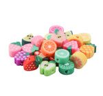 Cuentas de Caucho Fimo Multicolor Frutas