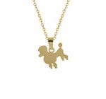 Collar Acero Inoxidable Dorado perrito french