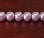 Perla Cristal Tradicional Redonda Lisa 6 mm Rosa