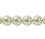 Perla Cristal Tradicional Redonda Lisa 6 mm Verde Claro