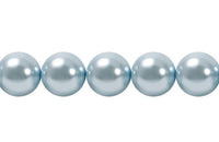Perla Cristal Tradicional Redonda Lisa 8 mm Celeste