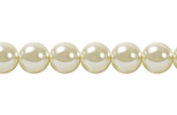 Perla Cristal Tradicional Redonda Lisa 6 mm Crema Oscuro