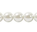 Perla Cristal Tradicional Redonda Lisa 8 mm Blanco