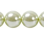 Perla Cristal Tradicional Redonda Lisa 14 mm Verde Claro