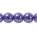 Perla Cristal Tradicional Redonda Lisa 6 mm Morado