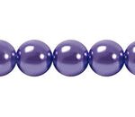Perla Cristal Tradicional Redonda Lisa 8 mm Morado