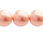 Perla Cristal Tradicional Redonda Lisa 14 mm Salmon