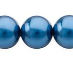 Perla Cristal Tradicional Redonda Lisa 16 mm Azul Oscuro