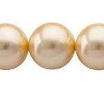 Perla Cristal Tradicional Redonda Lisa 16 mm Amarillo Dorado