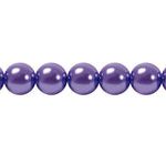 Perla Cristal Tradicional Redonda Lisa 16 mm Morado