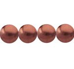 Perla Cristal Tradicional Redonda Lisa 6 mm Chocolate