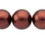 Perla Cristal Tradicional Redonda Lisa 16 mm Chocolate