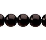 Perla Cristal Tradicional Redonda Lisa 8 mm Negro