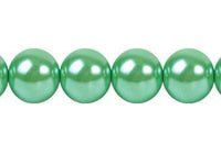 Perla Cristal Tradicional Redonda Lisa 14 mm Verde Lima