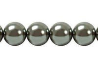 Perla Cristal Tradicional Redonda Lisa 14 mm Verde Seco