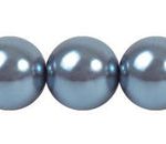 Perla Cristal Tradicional Redonda Lisa 16 mm Gris Oxford